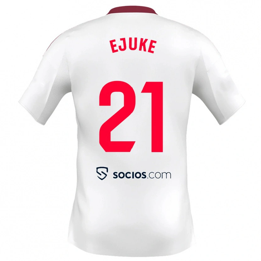 Danxen Men Chidera Ejuke #21 White Red Home Jersey 2025/26 T-Shirt