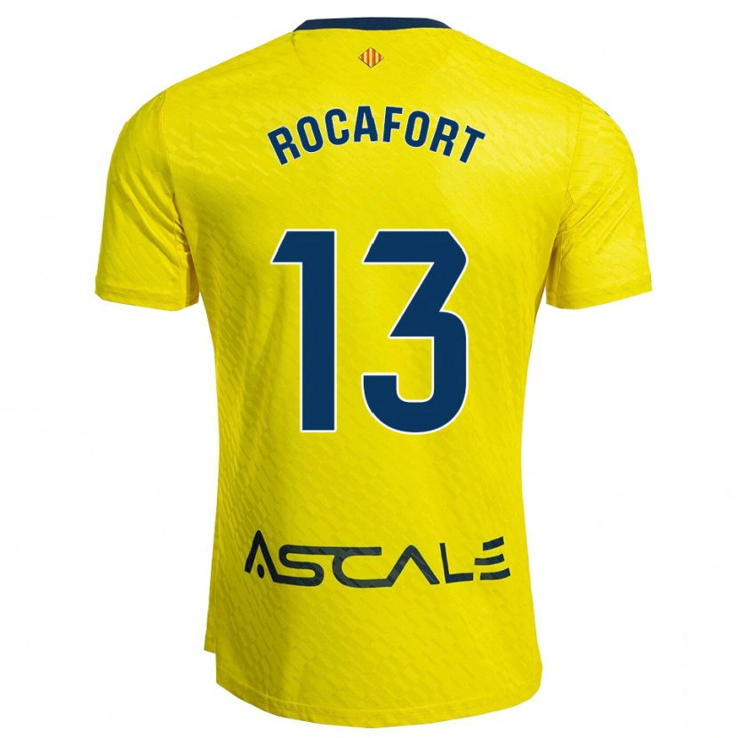 Danxen Men Rodrigo Rocafort #13 Yellow Navy Home Jersey 2025/26 T-Shirt