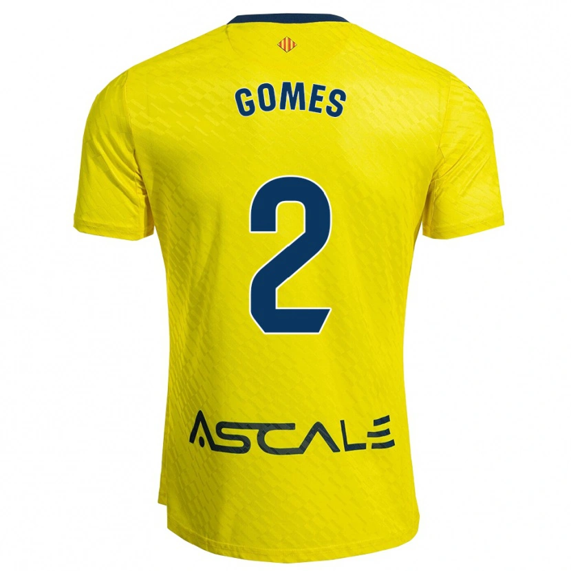 Danxen Men Vique Gomes #2 Yellow Navy Home Jersey 2025/26 T-Shirt