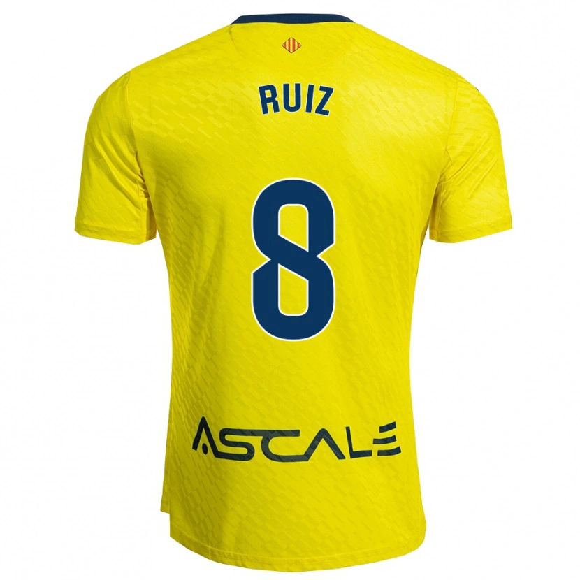 Danxen Men Adri Ruiz #8 Yellow Navy Home Jersey 2025/26 T-Shirt