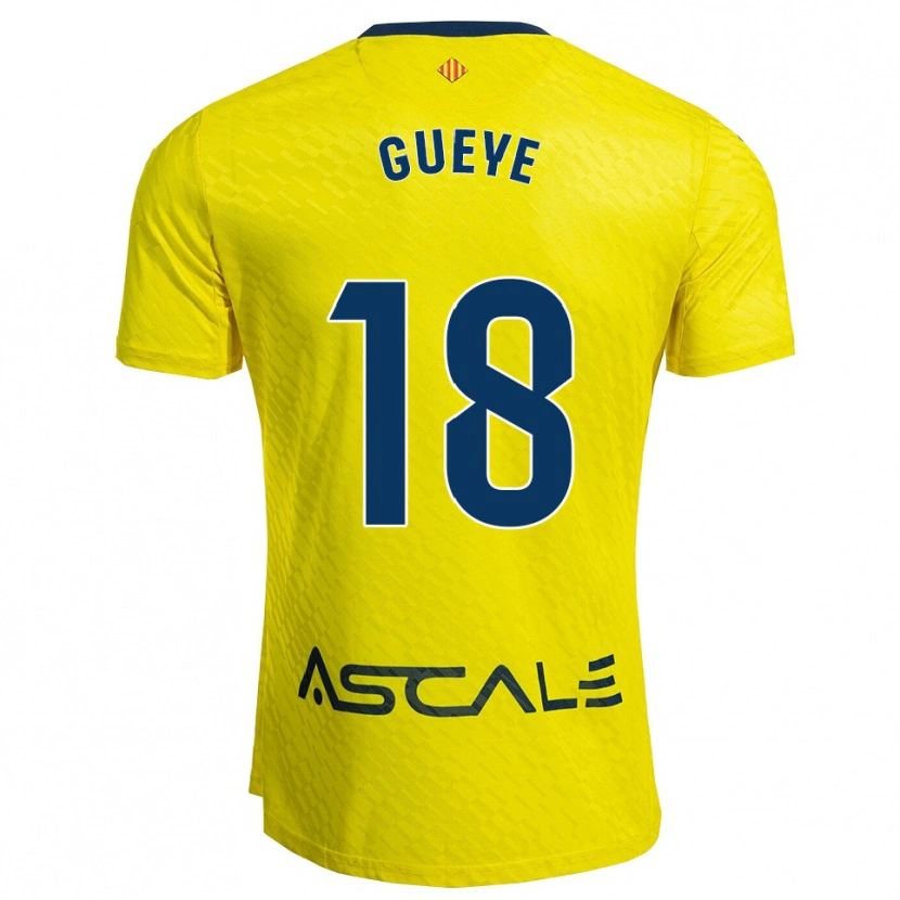 Danxen Men Pape Gueye #18 Yellow Navy Home Jersey 2025/26 T-Shirt