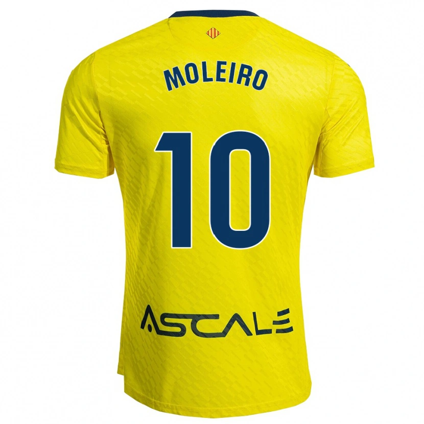 Danxen Men Alberto Moleiro #10 Yellow Navy Home Jersey 2025/26 T-Shirt