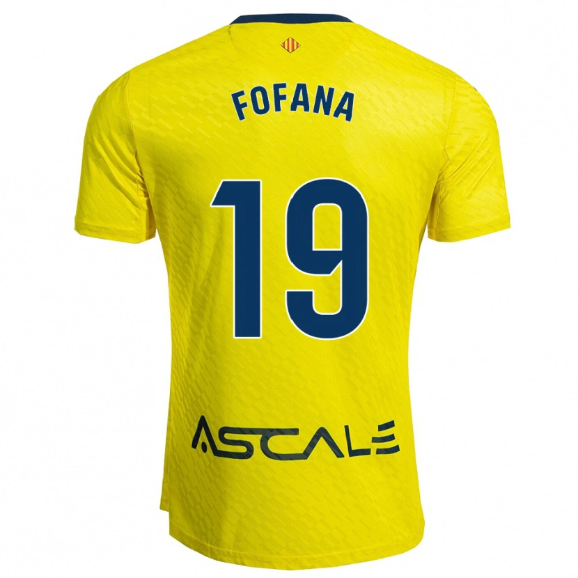 Danxen Men Douga Fofana #19 Yellow Navy Home Jersey 2025/26 T-Shirt