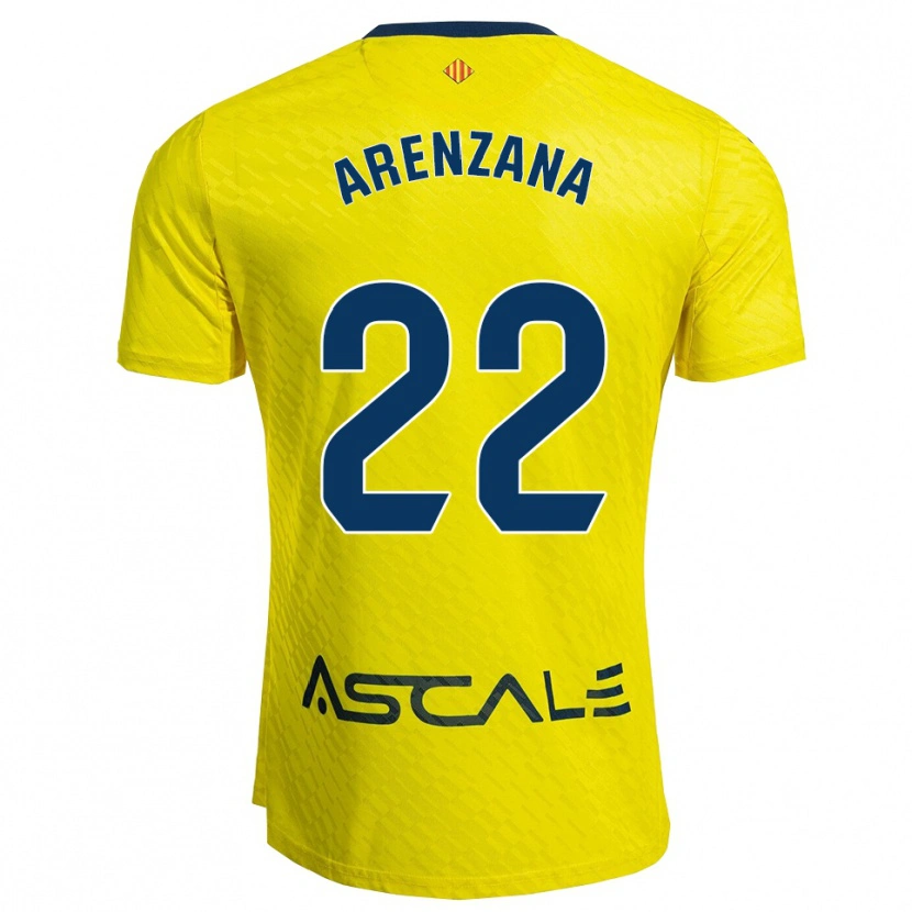 Danxen Men Pablo Arenzana #22 Yellow Navy Home Jersey 2025/26 T-Shirt