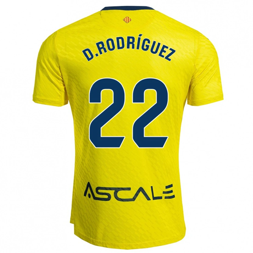 Danxen Men Daniel Rodríguez #22 Yellow Navy Home Jersey 2025/26 T-Shirt