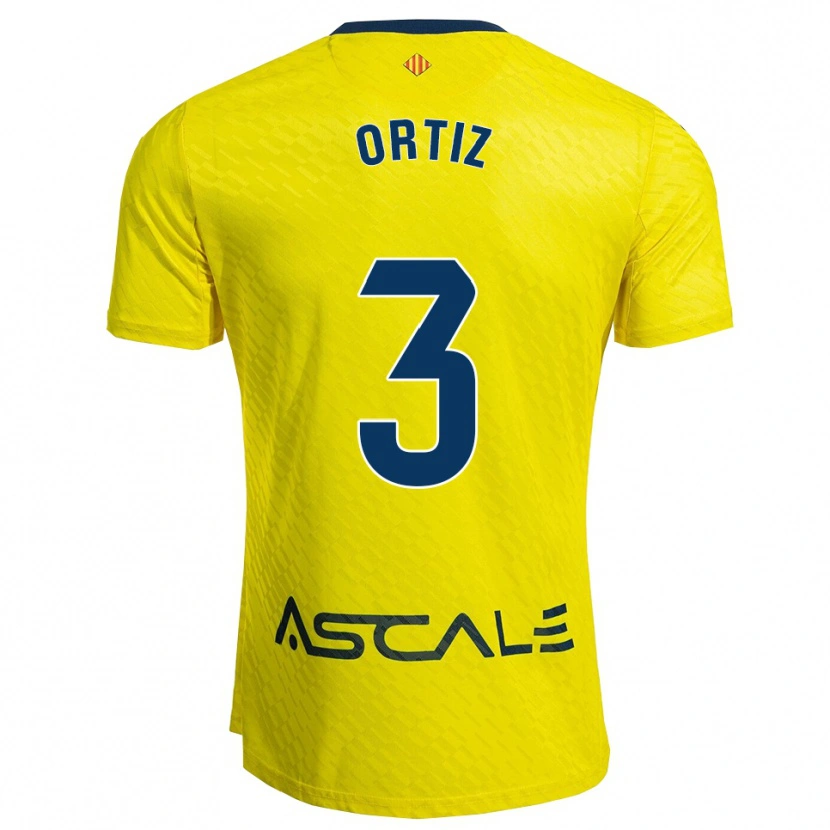 Danxen Men Eneko Ortiz #3 Yellow Navy Home Jersey 2025/26 T-Shirt