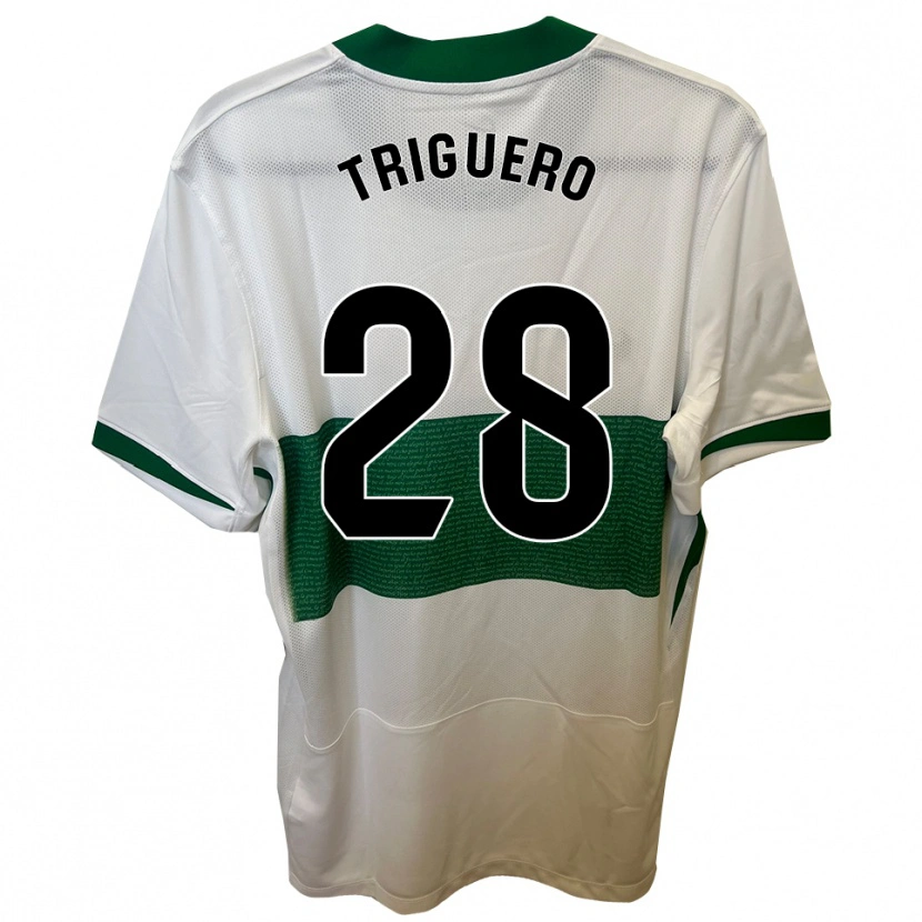 Danxen Men Dani Triguero #28 White Green Home Jersey 2025/26 T-Shirt