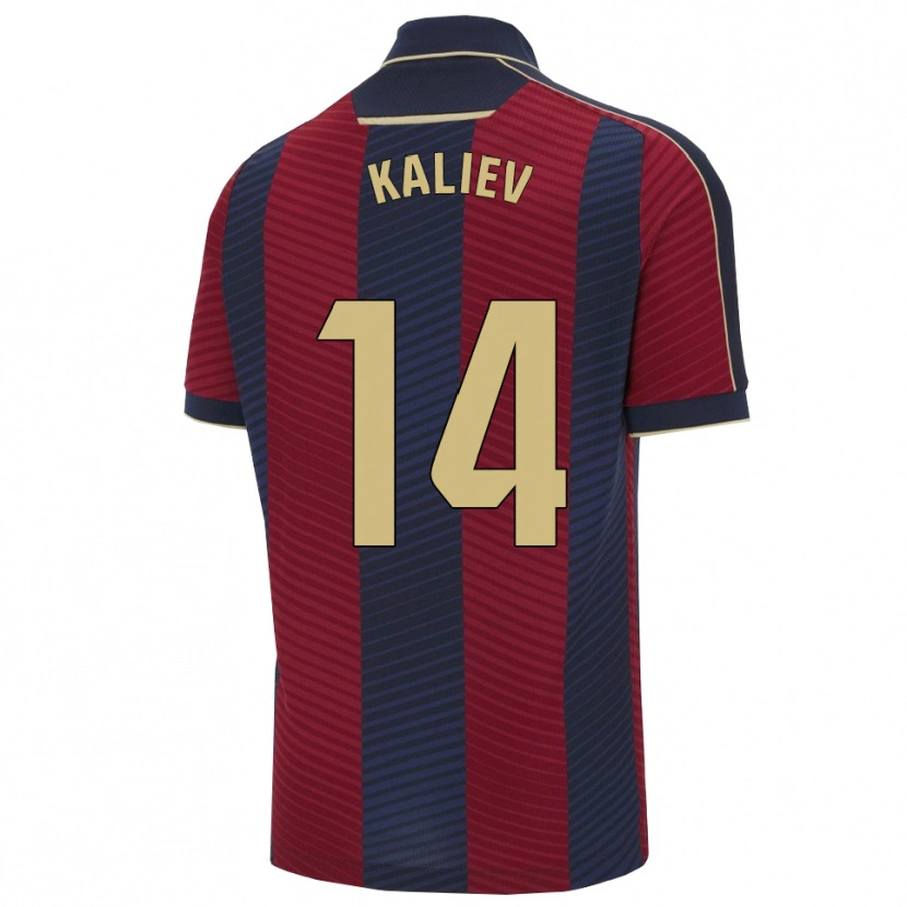 Danxen Men Shyngys Kaliev #14 Red Navy Home Jersey 2025/26 T-Shirt