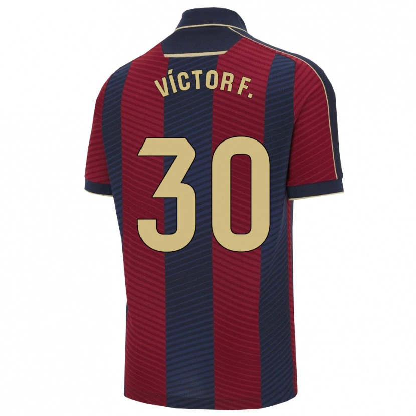 Danxen Men Víctor Fernández #30 Red Navy Home Jersey 2025/26 T-Shirt