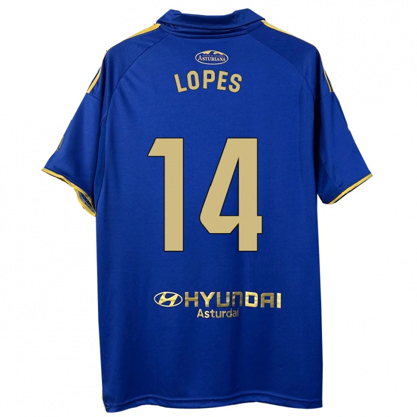Danxen Men Adrián Lopes #14 Blue Gold Home Jersey 2025/26 T-Shirt
