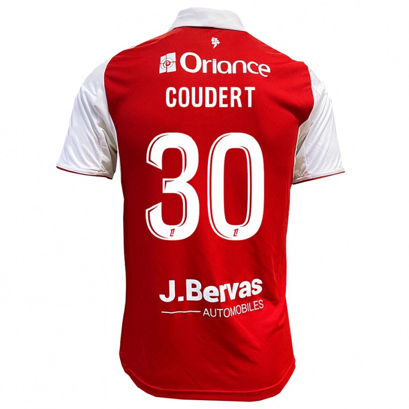 Danxen Men Grégoire Coudert #30 Red White Home Jersey 2025/26 T-Shirt