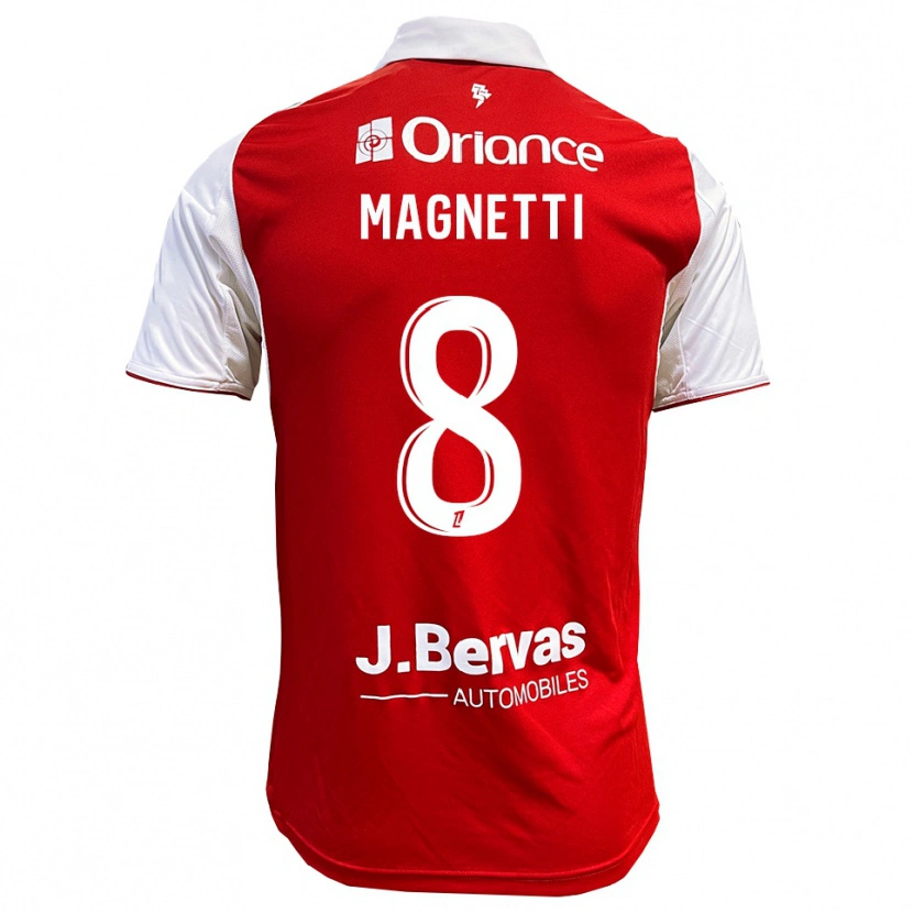 Danxen Men Hugo Magnetti #8 Red White Home Jersey 2025/26 T-Shirt
