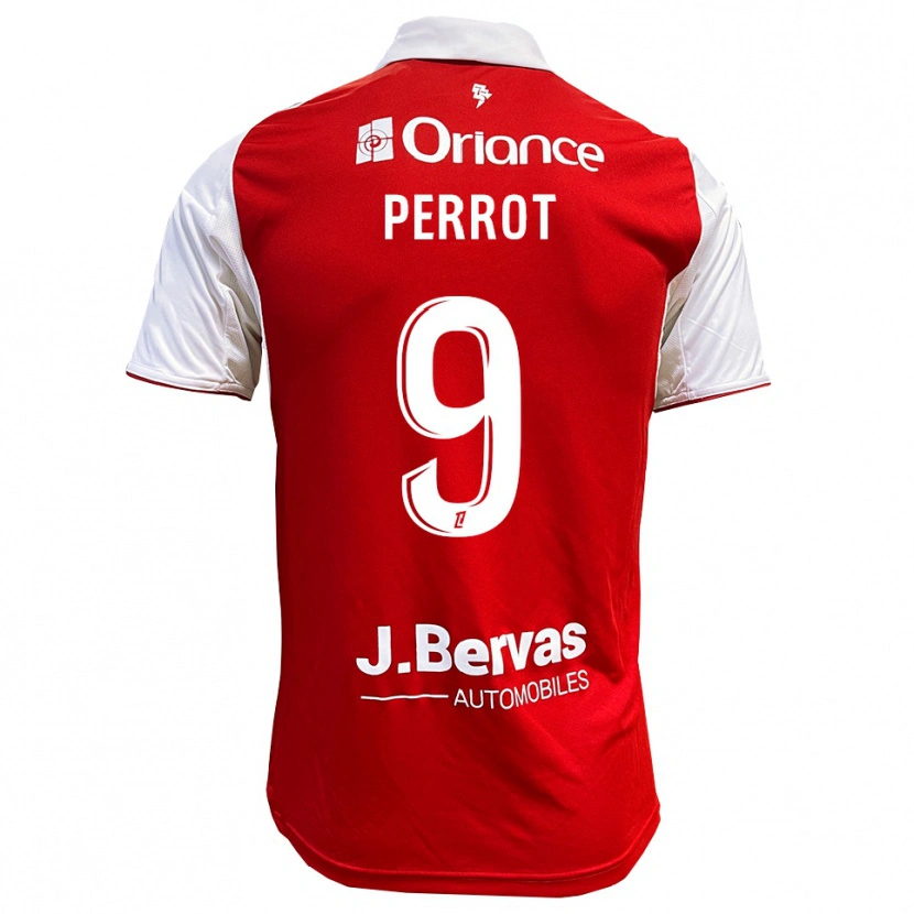 Danxen Men Maël Perrot #9 Red White Home Jersey 2025/26 T-Shirt