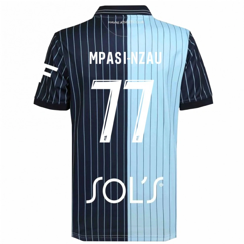 Danxen Men Lionel Mpasi-Nzau #77 Navy Sky Blue Home Jersey 2025/26 T-Shirt