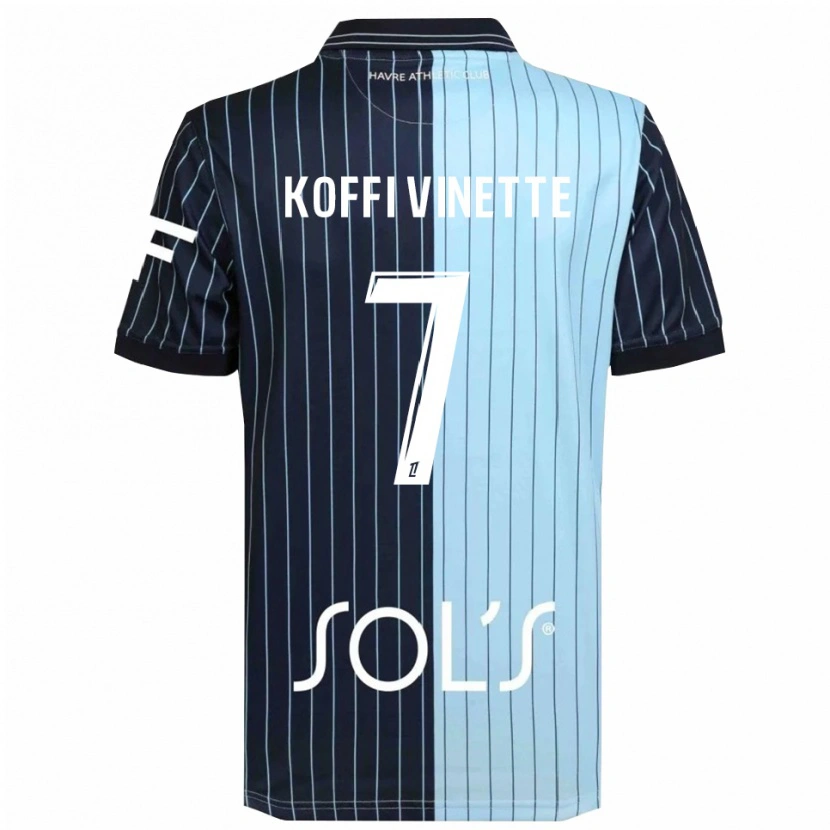 Danxen Men Enzo Koffi #7 Navy Sky Blue Home Jersey 2025/26 T-Shirt