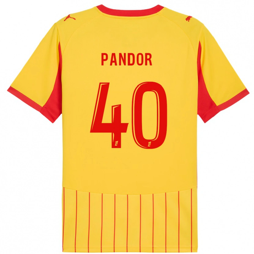 Danxen Men Yannick Pandor #40 Yellow Red Home Jersey 2025/26 T-Shirt