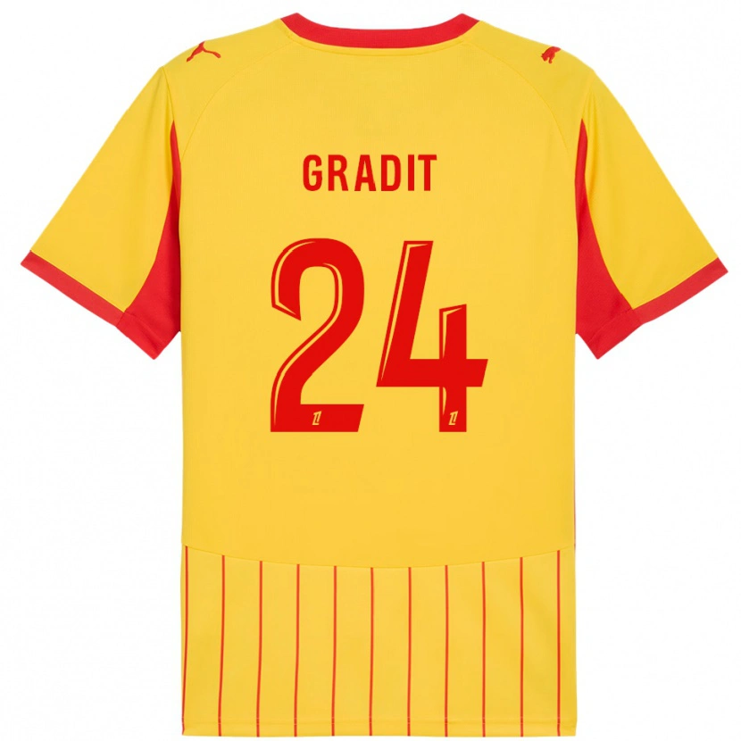 Danxen Men Jonathan Gradit #24 Yellow Red Home Jersey 2025/26 T-Shirt