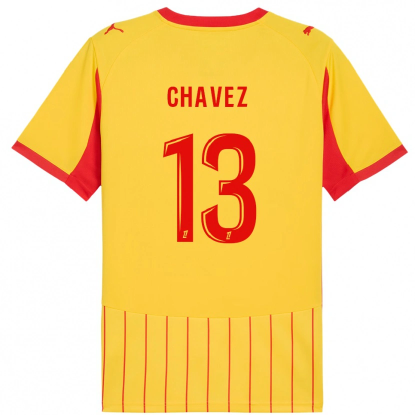 Danxen Men Jhoanner Chávez #13 Yellow Red Home Jersey 2025/26 T-Shirt