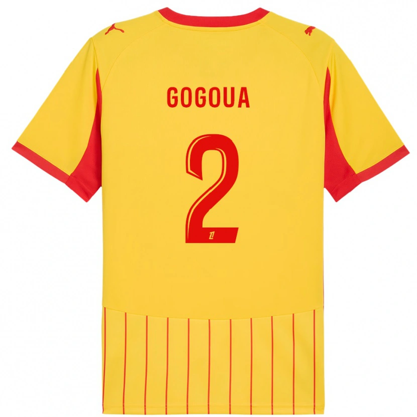 Danxen Men Valentin Gogoua #2 Yellow Red Home Jersey 2025/26 T-Shirt