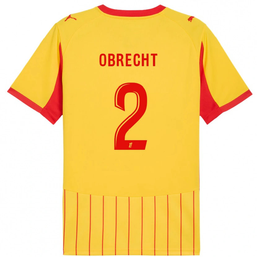 Danxen Men Laura Obrecht #2 Yellow Red Home Jersey 2025/26 T-Shirt