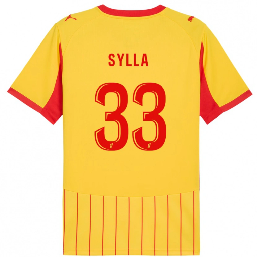 Danxen Men Fodé Sylla #33 Yellow Red Home Jersey 2025/26 T-Shirt