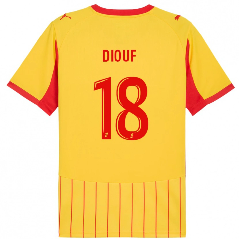 Danxen Men Andy Diouf #18 Yellow Red Home Jersey 2025/26 T-Shirt