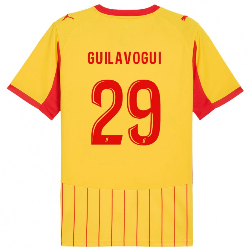 Danxen Men Morgan Guilavogui #29 Yellow Red Home Jersey 2025/26 T-Shirt