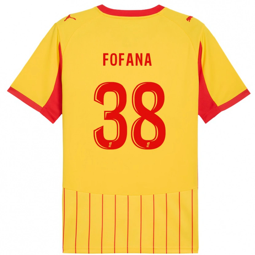 Danxen Men Rayan Fofana #38 Yellow Red Home Jersey 2025/26 T-Shirt