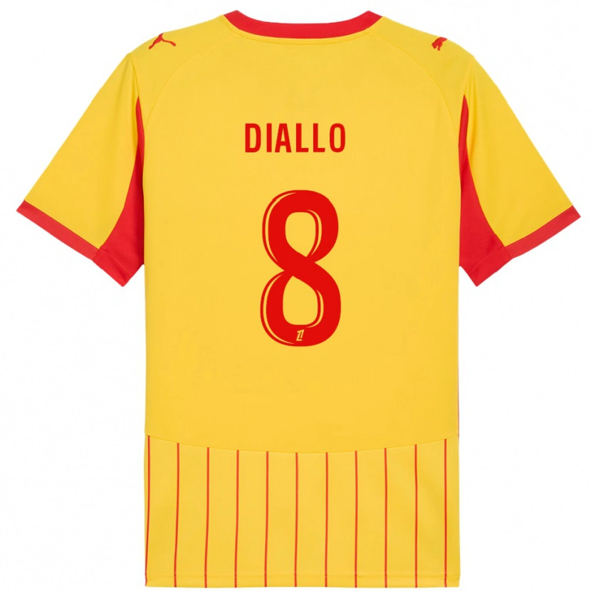 Danxen Men Alpha Diallo #8 Yellow Red Home Jersey 2025/26 T-Shirt