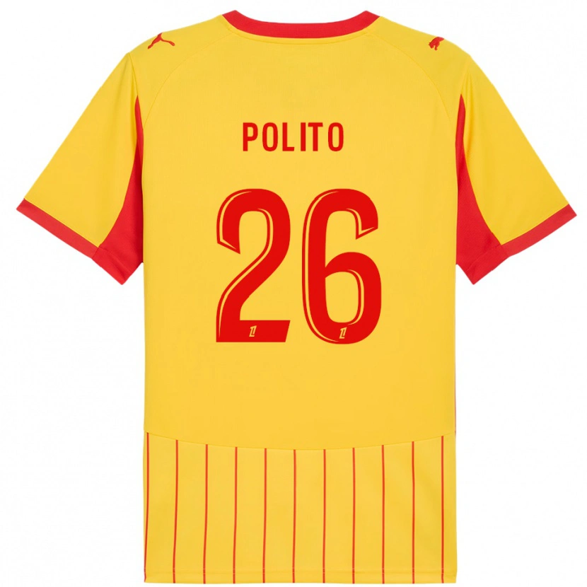 Danxen Men Carla Polito #26 Yellow Red Home Jersey 2025/26 T-Shirt