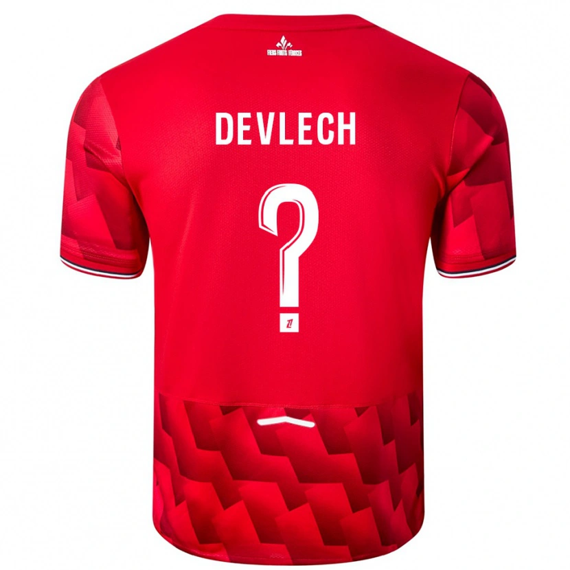 Danxen Men Gwenaëlle Devleesschauwer #0 Red White Home Jersey 2025/26 T-Shirt