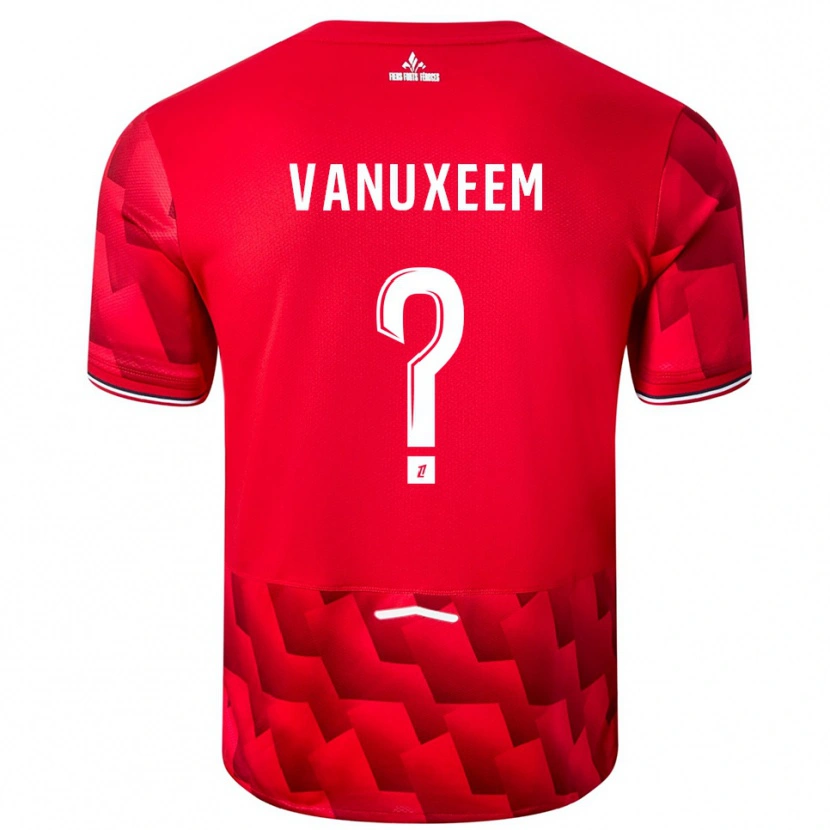 Danxen Men Joséphine Vanuxeem #0 Red White Home Jersey 2025/26 T-Shirt