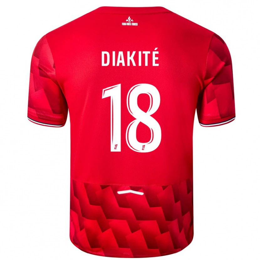 Danxen Men Bafodé Diakité #18 Red White Home Jersey 2025/26 T-Shirt