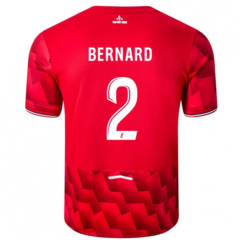 Danxen Men Loïk Bernard #2 Red White Home Jersey 2025/26 T-Shirt