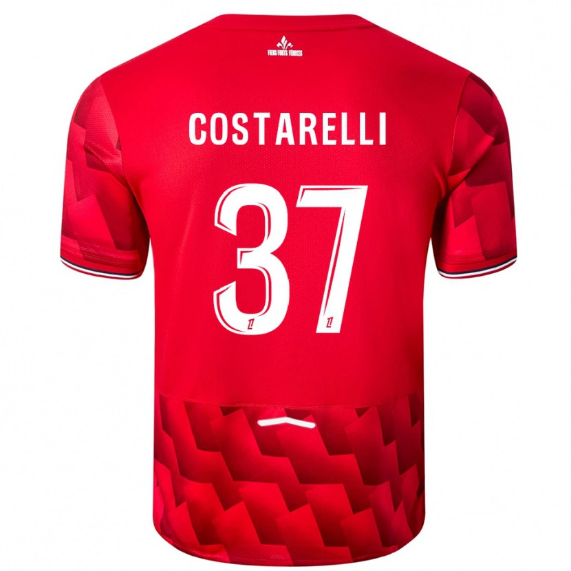 Danxen Men Morgan Costarelli #37 Red White Home Jersey 2025/26 T-Shirt