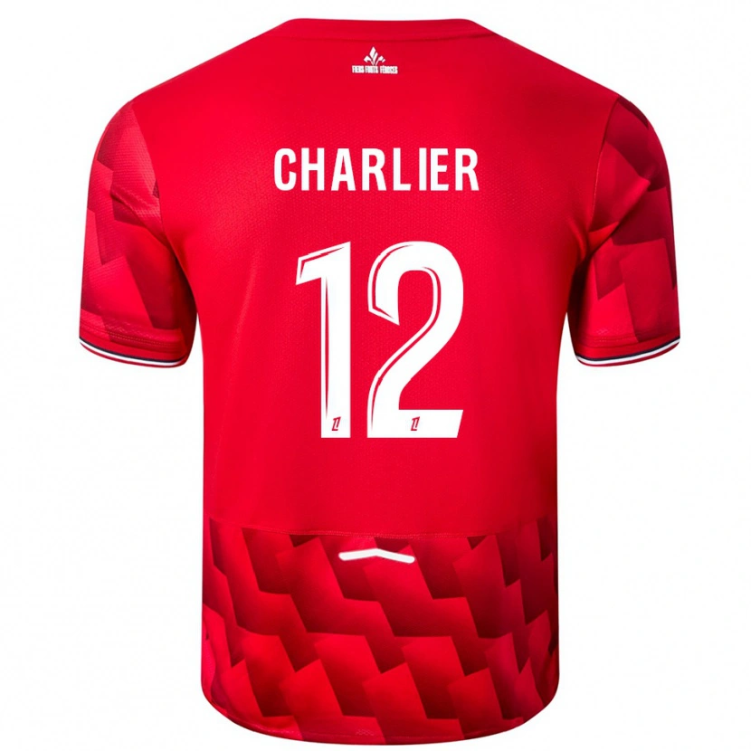 Danxen Men Amaury Charlier #12 Red White Home Jersey 2025/26 T-Shirt