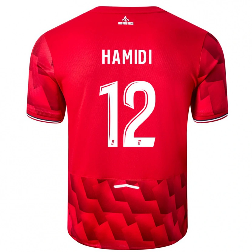 Danxen Men Kamel Hamidi #12 Red White Home Jersey 2025/26 T-Shirt