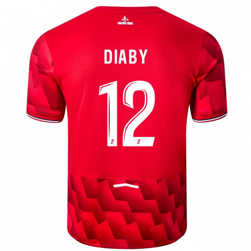 Danxen Men Bafodé Diaby #12 Red White Home Jersey 2025/26 T-Shirt
