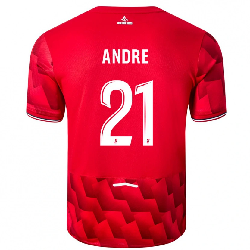 Danxen Men Benjamin André #21 Red White Home Jersey 2025/26 T-Shirt
