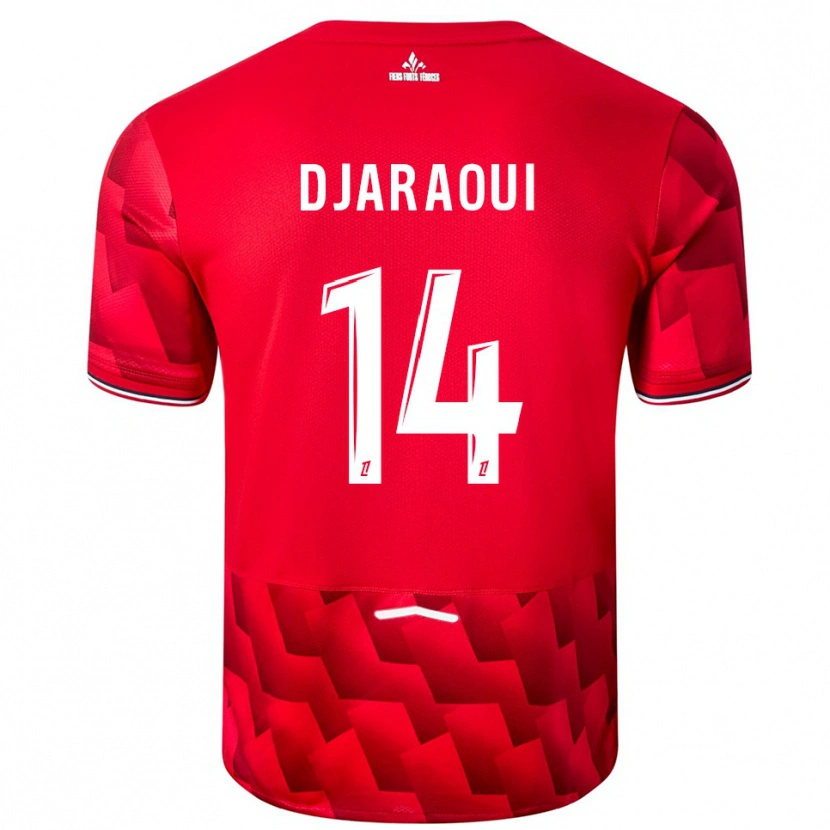 Danxen Men Mehdi Djaraoui #14 Red White Home Jersey 2025/26 T-Shirt