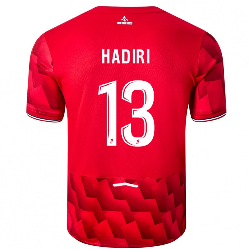 Danxen Men Elias Hadiri #13 Red White Home Jersey 2025/26 T-Shirt