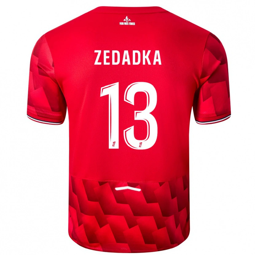 Danxen Men Akim Zedadka #13 Red White Home Jersey 2025/26 T-Shirt