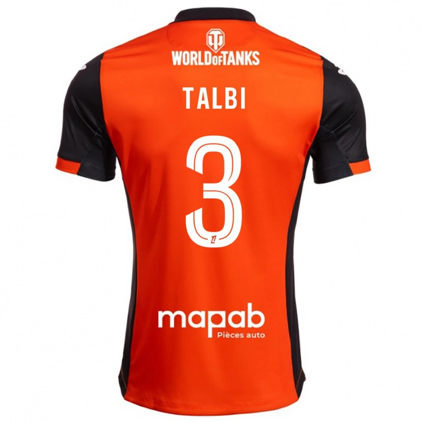 Danxen Men Montassar Talbi #3 Black Orange Home Jersey 2025/26 T-Shirt