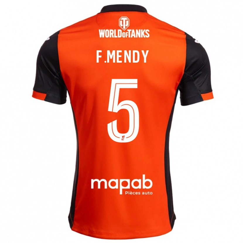 Danxen Men Formose Mendy #5 Black Orange Home Jersey 2025/26 T-Shirt