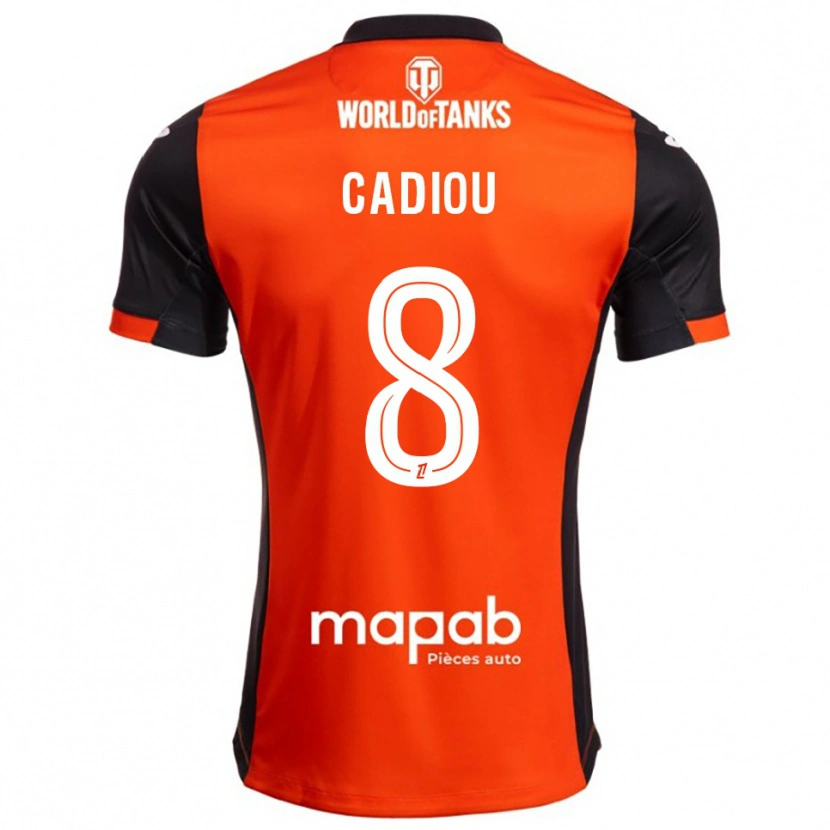 Danxen Men Noah Cadiou #8 Black Orange Home Jersey 2025/26 T-Shirt