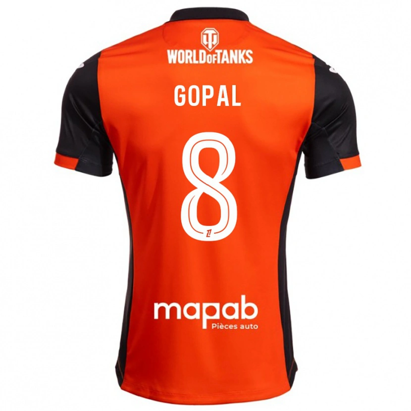 Danxen Men Julie Gopal #8 Black Orange Home Jersey 2025/26 T-Shirt