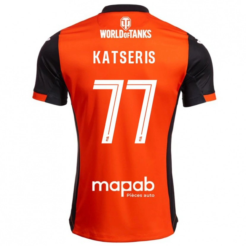 Danxen Men Panos Katseris #77 Black Orange Home Jersey 2025/26 T-Shirt