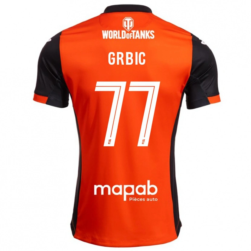Danxen Men Adrian Grbic #77 Black Orange Home Jersey 2025/26 T-Shirt