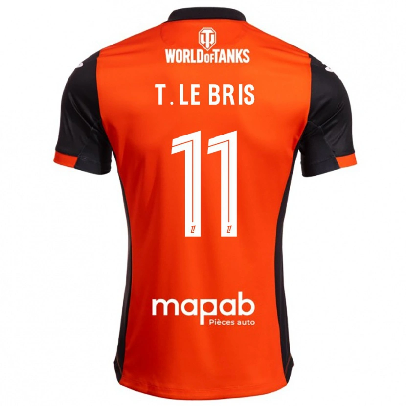 Danxen Men Théo Le Bris #11 Black Orange Home Jersey 2025/26 T-Shirt