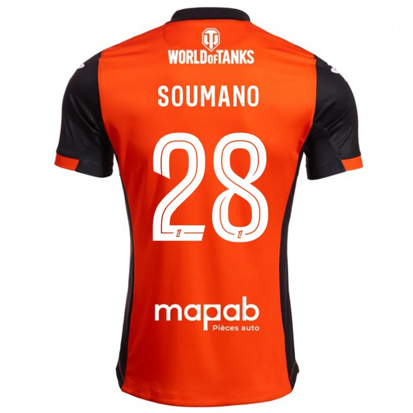Danxen Men Sambou Soumano #28 Black Orange Home Jersey 2025/26 T-Shirt